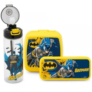 Batman Lislı Okul Seti; 500 ml Matara, Beslenme Kutusu, m Kutusu