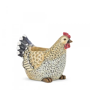 Bej/Siyah Horoz Saksısı, 27-LLO-720 Modeli