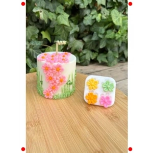 Beş Yapraklı Yonca Mum Kalıbı - Silikon