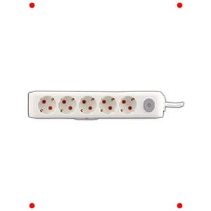 Beşli Anahtarlı Topraklı Priz Kablolu Çocuk Korumalı