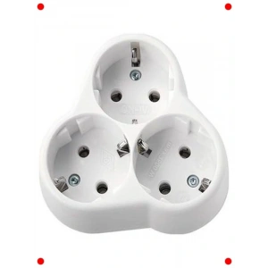 Beyaz 3lü Yonca Model  Priz - Güvenli ve Sertifikalı