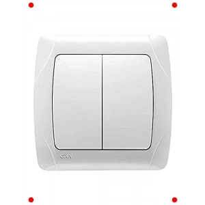 Beyaz Çift Anahtarlı Komütatör Anahtar