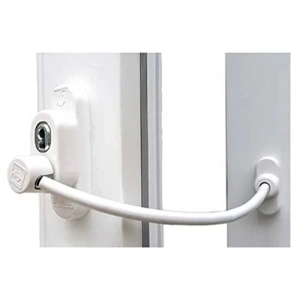 Beyaz Çocuk Emniyet Kilidi, 5 Adet, Penkid Çelik Halatlı