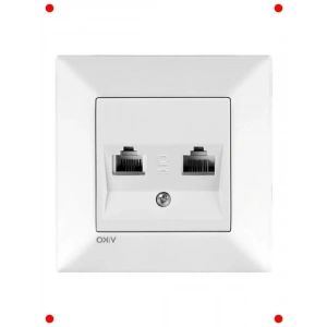 Beyaz Data ve Telefon Prizi - CAT6 & CAT3 Uyumlu