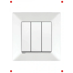 Beyaz Dektif Üçlü Elektrik Anahtarı