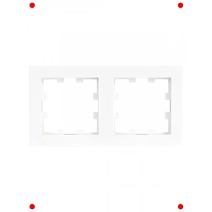 Beyaz İkili Anahtar/Priz Çerçevesi