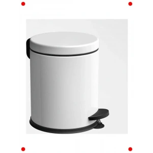 Beyaz Pedallı 3 Litre Çöp Kovası