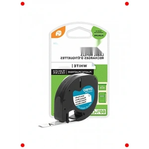 Beyaz Plastik Etiket Şeridi (12 mm x 4 mt)