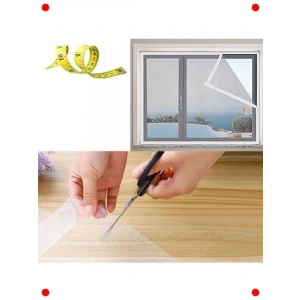 Beyaz Sök Tak Çift Kat Yıkanabilir Pencere Kapı Sinekliği 150x125