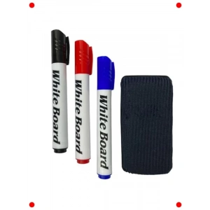 Beyaz Tahta Kalem ve Silgi Seti - 3 Renk