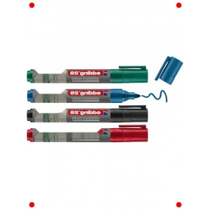 Beyaz Tahta Kalemi Seti, 4lü, Karışık Renkler