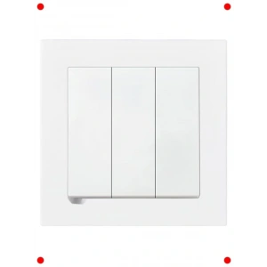 Beyaz Üçlü Elektrik Anahtarı - C1 Mekanizma