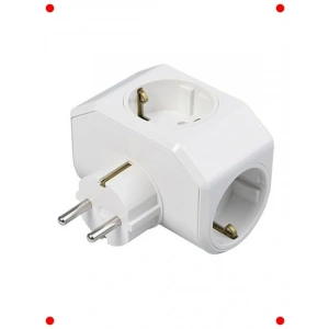 Beyaz Üçlü Topraklı Güvenli Priz - Çocuk Korumalı