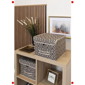 Bohem Kapaklı ni Raf Düzenleyici Saklama Kutusu