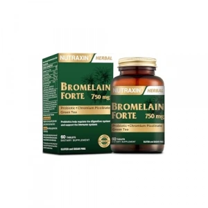 Bromelain ve Yeşil Çay İçeren Sindirim Destek Tableti, 60 Tablet