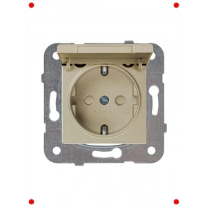 Bronz Topraklı Priz - Çocuk Korumalı