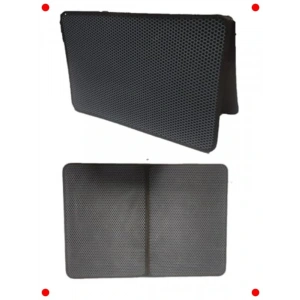 Büyük Boy Elekli Kedi Tuvalet Paspası – Katlanabilir Siyah