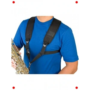 Büyük Boy Siyah Saksafon Askısı Metal Klipsli