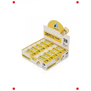 Büyük Boy Tozsuz Yumuşak Silgi – 20 Adet Set