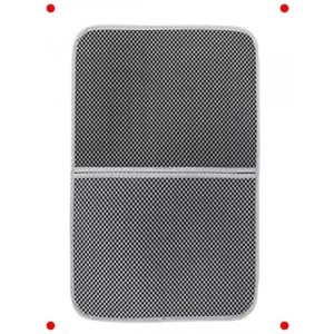 Büyük Elekli Kedi Tuvalet Paspası - Katlanabilir Gri