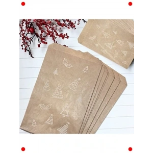 Çam Desenli Kraft Kese Kağıdı, 11x20 cm, 100 Adet