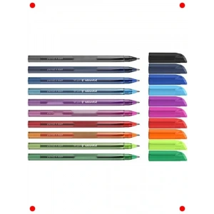 Canlı Renk Tükenmez Kalem Seti, 1.0 mm, 10 Adet