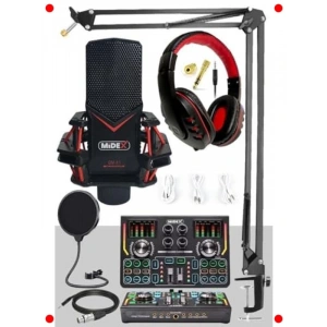 Canlı Yayın Kayıt Seti - Efektli Ses Kartı ve Aksesuarlar