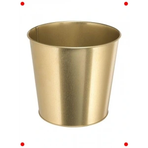 Çelik Saksı 19 cm - Altın Renk
