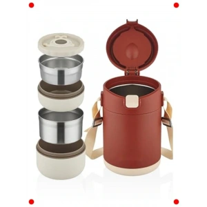 Çelik Yemek Termosu 1.8 Lt - 2 Kaseli, Taşıma Askılı