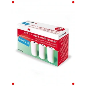 Cep Yazıcı için 3 Rulo Siyah-Beyaz Termal Kağıt