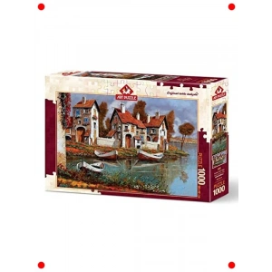 Cerchio Evleri, İtalya Manzaralı 1000 Parça Yapboz