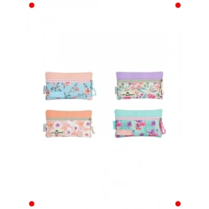 Çiçek Desenli Tek Gözlü Kalem Çantası