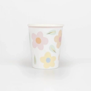 Çiçekli Bardak Seti, 8 Adet