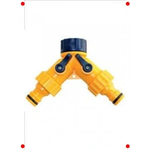 Çift Çıkışlı Vanalı Musluk Adaptörü (1/2-3/4)