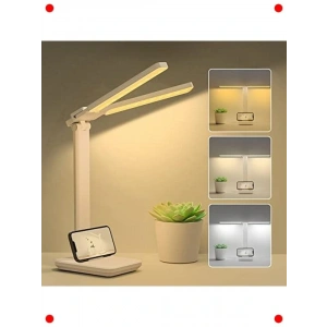 Çift Kafa LED Masa Lambası | Göz Korumalı, USB Portlu