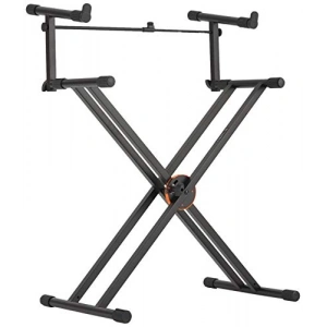 Çift Katlı Profesyonel Klavye Standı, Ayarlanabilir Yükseklik