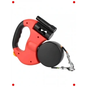 Çift Köpek Tasması: Otomatik, 3M, LED Fenerli, Dolaşmaz