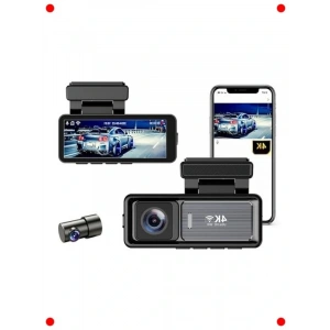 Çift Lensli 4K WiFi GPS Araç Kamerası