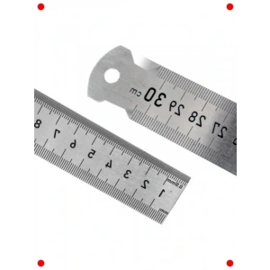 Çift Taraflı Çelik Cetvel 300 mm