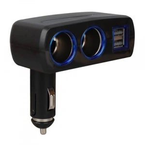 Çift USB Araç Şarj Cihazı 120W, Siyah, 12/24V Uyumlu
