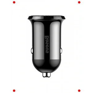 Çift USB Portlu 4.8A  Araç Şarj Adaptörü Siyah