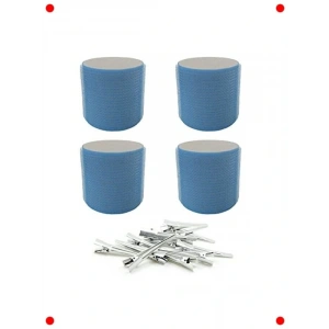 Cırtlı Sünger Bigudi Seti ve 12li Saç Pensi - 6cm