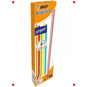 Çizgili Kurşun Kalem 12li, Güvenli, Kolay Açılır