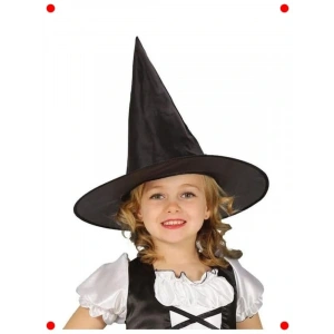 Çocuk Cadı Şapkası - Siyah (Halloween İçin)