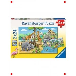 Çocuk Hayvanat Bahçesi Puzzle Seti (2x24 Parça)