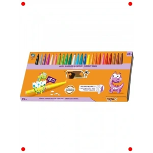 Çocuk Keçeli Kalem Seti (24 Renk) Yıkanabilir Mürekkep