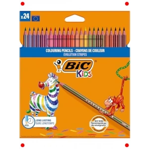 Çocuk Kuru Boya Kalemi, 24lü Set, Dayanıklı