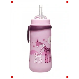 Çocuk Pipetli Bardak - Zürafa Desenli 330 ml