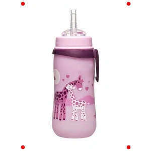 Çocuk Pipetli Bardak - Zürafa Desenli 330 ml