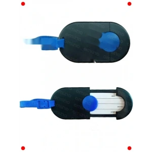 Çok Amaçlı İsimlikli Bavul Valiz Etiketi - Siyah/Mavi